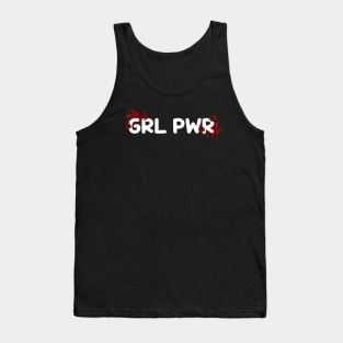 Girl Power with Rose Flower Tank Top